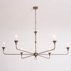 Candle chandelier arm and bulb fitting close-up