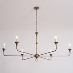 Candle chandelier arm and bulb fitting close-up