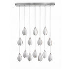 Ceramic bloom pendant light cluster with soft warm illumination