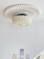 Loftlampe, Charles Edwards, glasskærme, sort, E27 LED