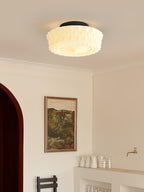 Loftlampe, Charles Edwards, glasskærme, sort, E27 LED
