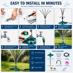 Outdoor Misting System for Patio and Garden, Portable No-Tool Cooling Kit