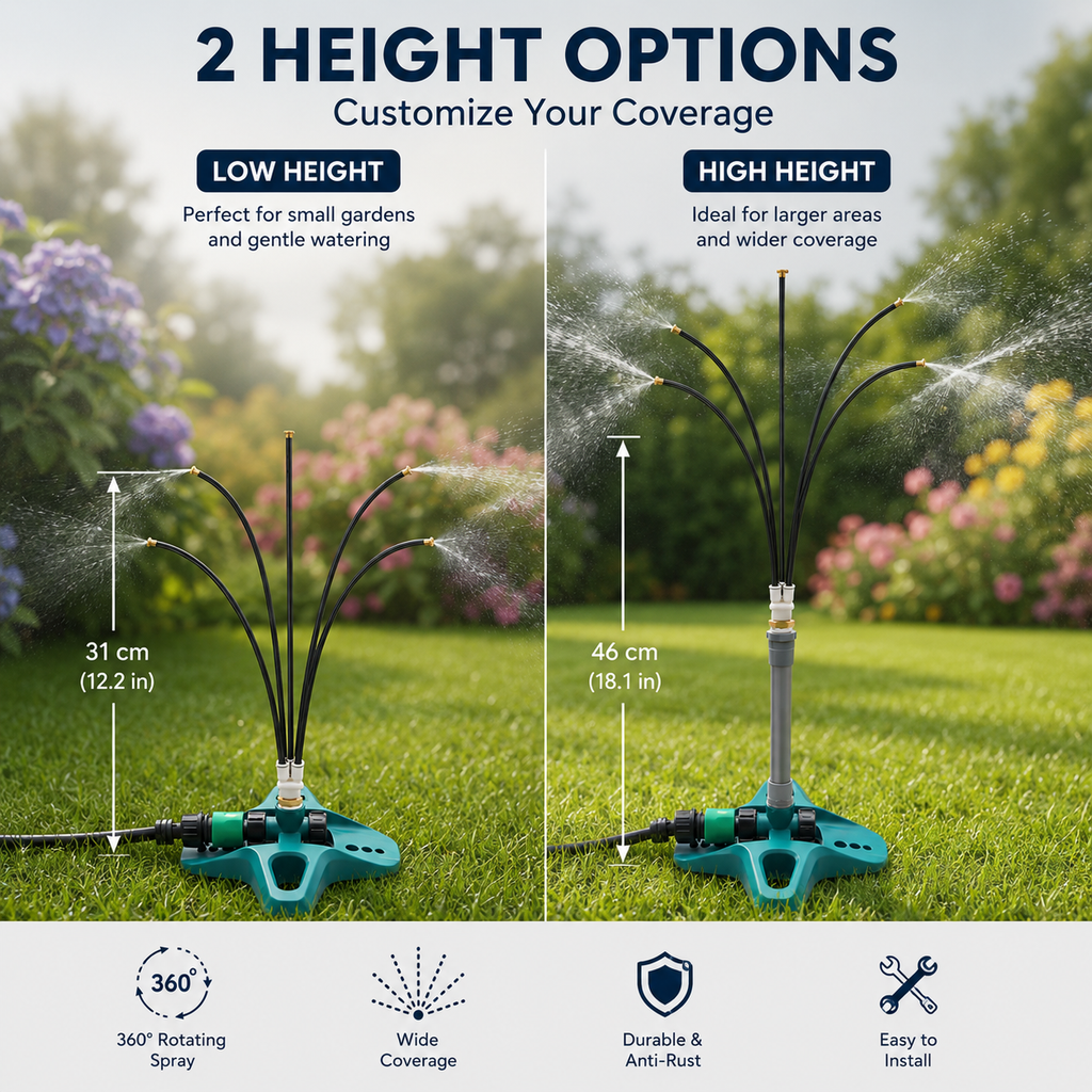 Outdoor Misting System for Patio and Garden, Portable No-Tool Cooling Kit