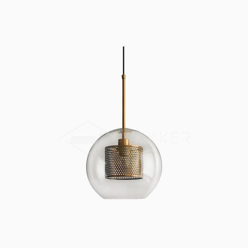 Pendant Light, Chiswick Glass, Copper Silver Black, E27 Cluster