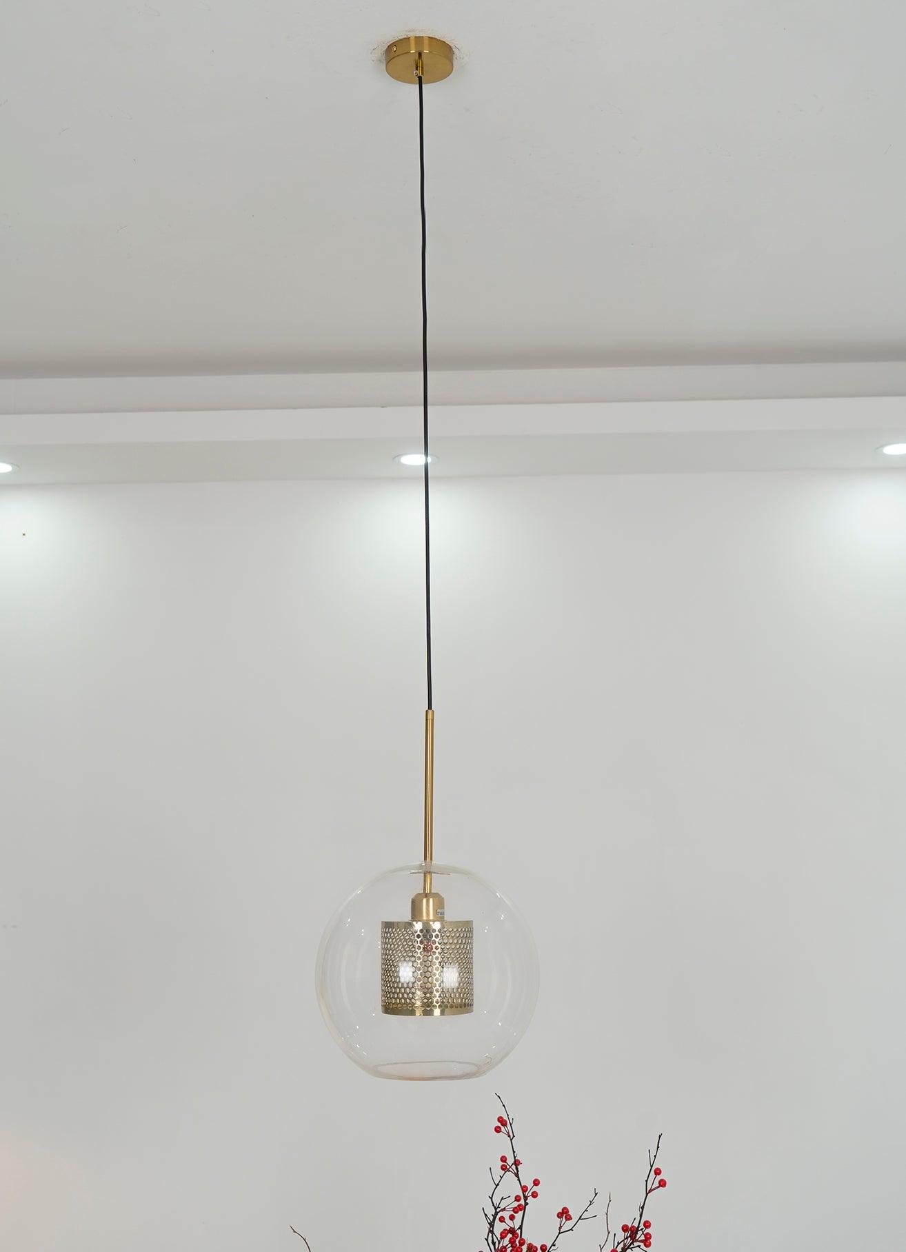 Pendant Light, Chiswick Glass, Copper Silver Black, E27 Cluster