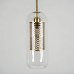 Pendant Light, Chiswick Glass, Copper Silver Black, E27 Cluster