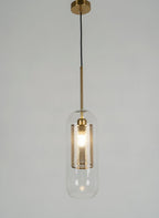 Pendant Light, Chiswick Glass, Copper Silver Black, E27 Cluster