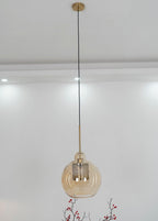 Pendant Light, Chiswick Glass, Copper Silver Black, E27 Cluster