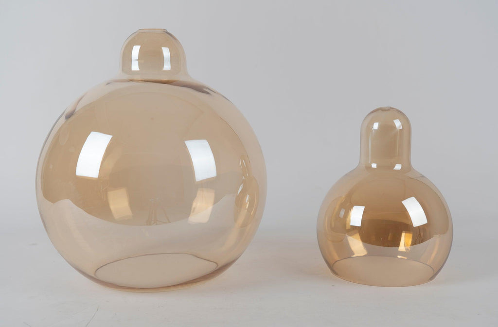 Pendant Light, Chiswick Glass, Copper Silver Black, E27 Cluster
