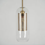 Pendant Light, Chiswick Glass, Copper Silver Black, E27 Cluster