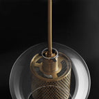 Pendant Light, Chiswick Glass, Copper Silver Black, E27 Cluster