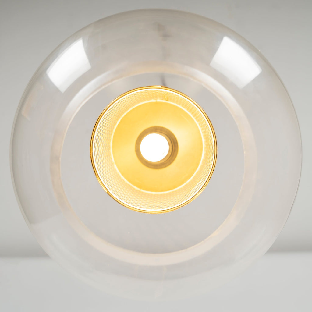 Pendant Light, Chiswick Glass, Copper Silver Black, E27 Cluster