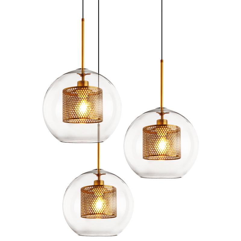 Pendant Light, Chiswick Glass, Copper Silver Black, E27 Cluster