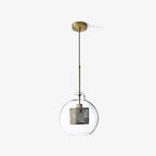 Pendant Light, Chiswick Glass, Copper Silver Black, E27 Cluster