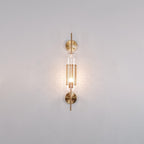 Væglampe, Chiswick glasglobus, kobber sølv sort, E27