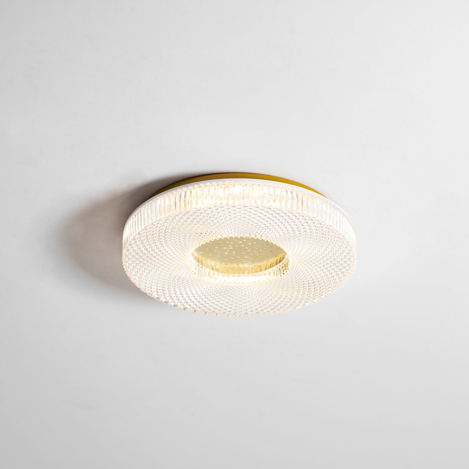 Cimona Flush Mount Ceiling Light, Dual-Layer Disc, LED, Gold or White