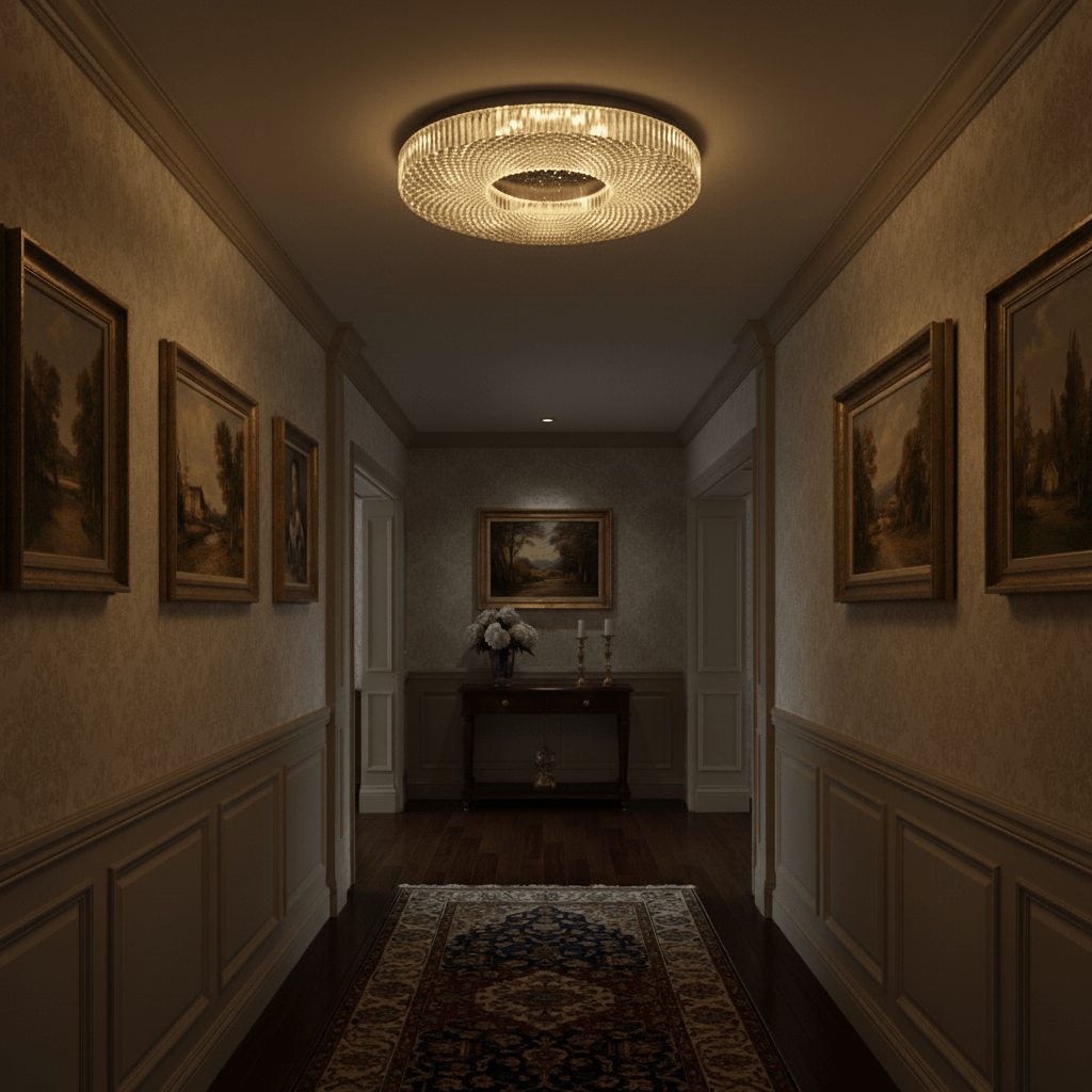 Cimona flush mount ceiling light inner disc downlight glow