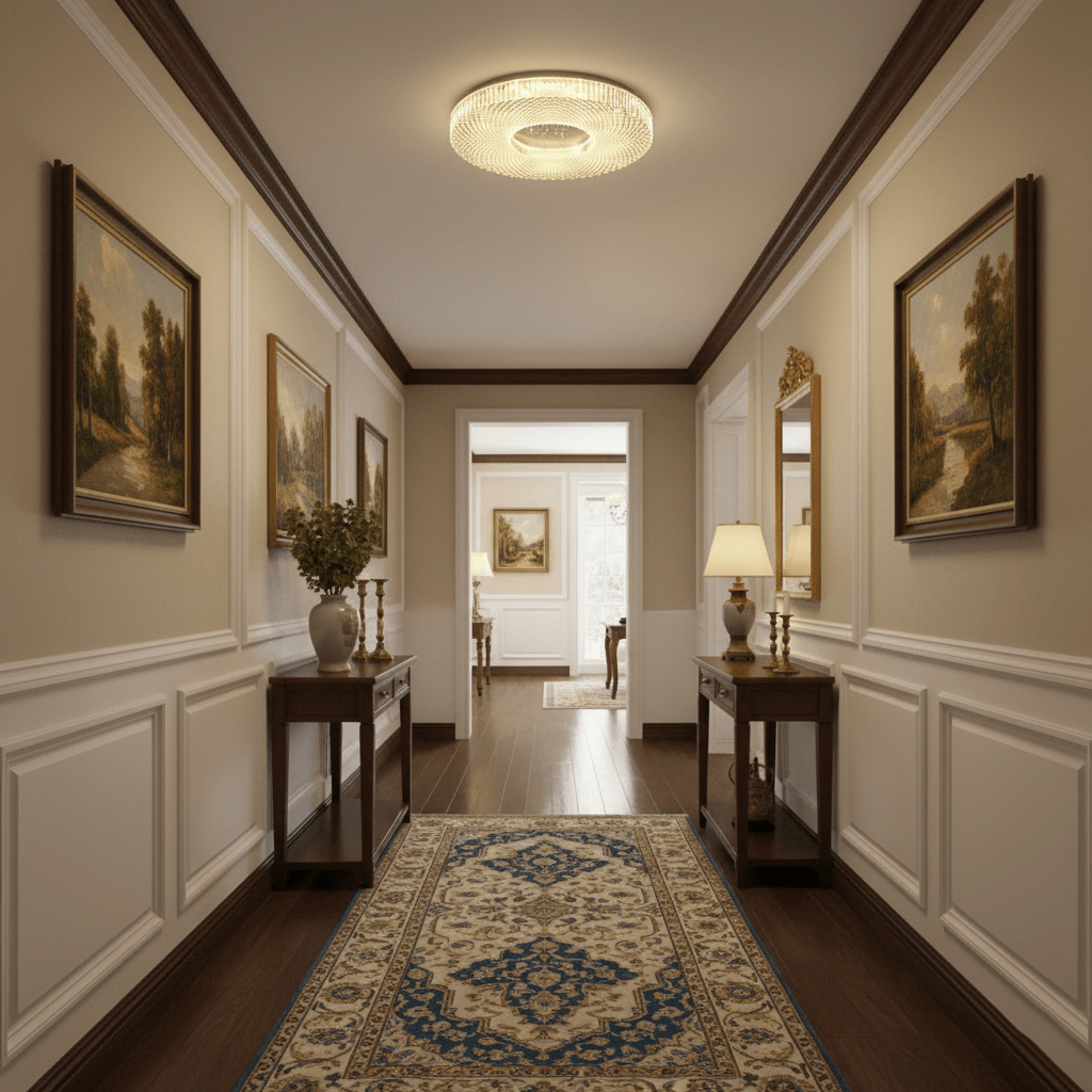 Cimona flush mount ceiling light inner disc and outer ring