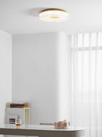 Cimona Flush Mount Ceiling Light, Dual-Layer Disc, LED, Gold or White