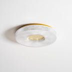 Cimona Flush Mount Ceiling Light, Dual-Layer Disc, LED, Gold or White