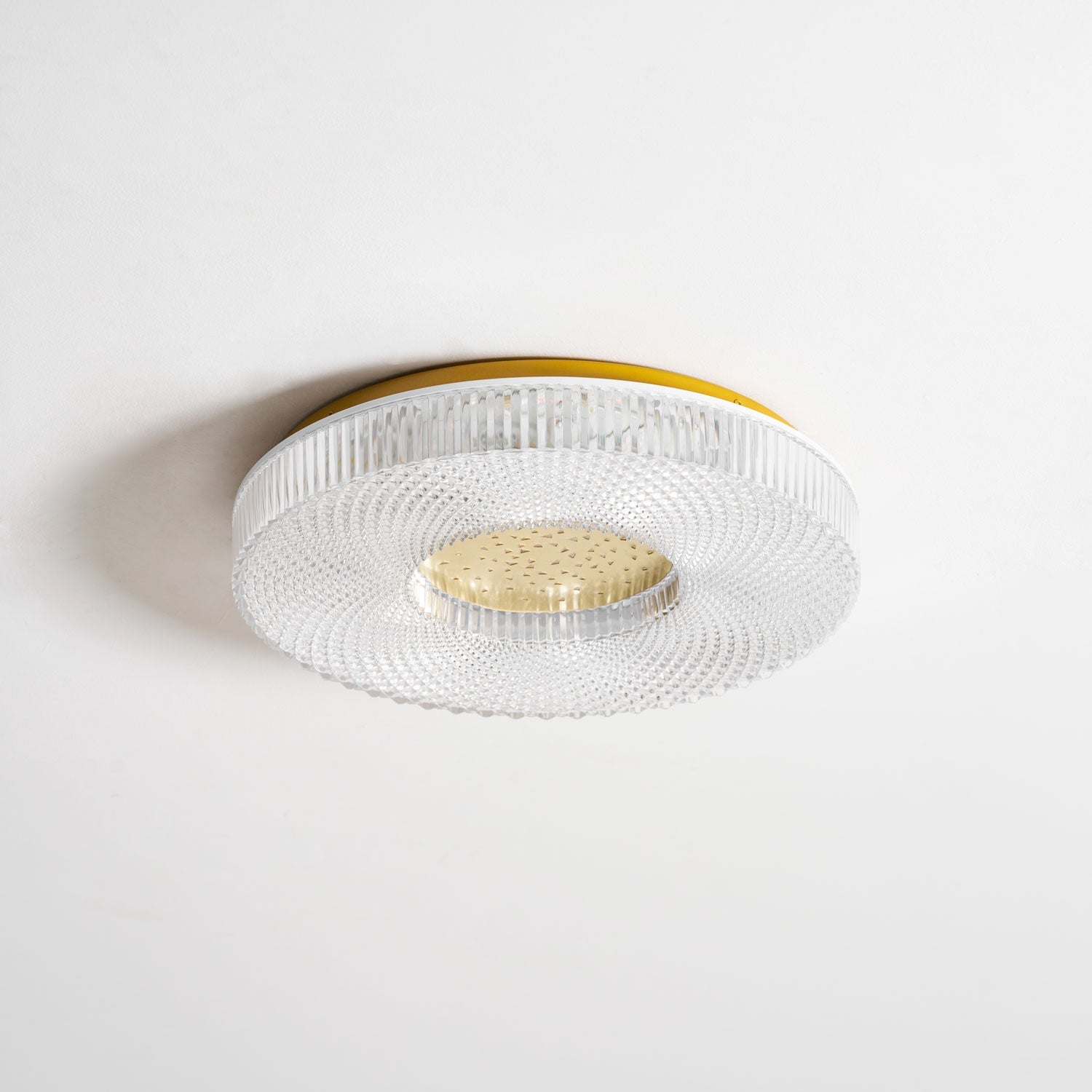 Cimona Flush Mount Ceiling Light, Dual-Layer Disc, LED, Gold or White