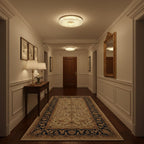 Cimona flush mount ceiling light in a gold metallic finish