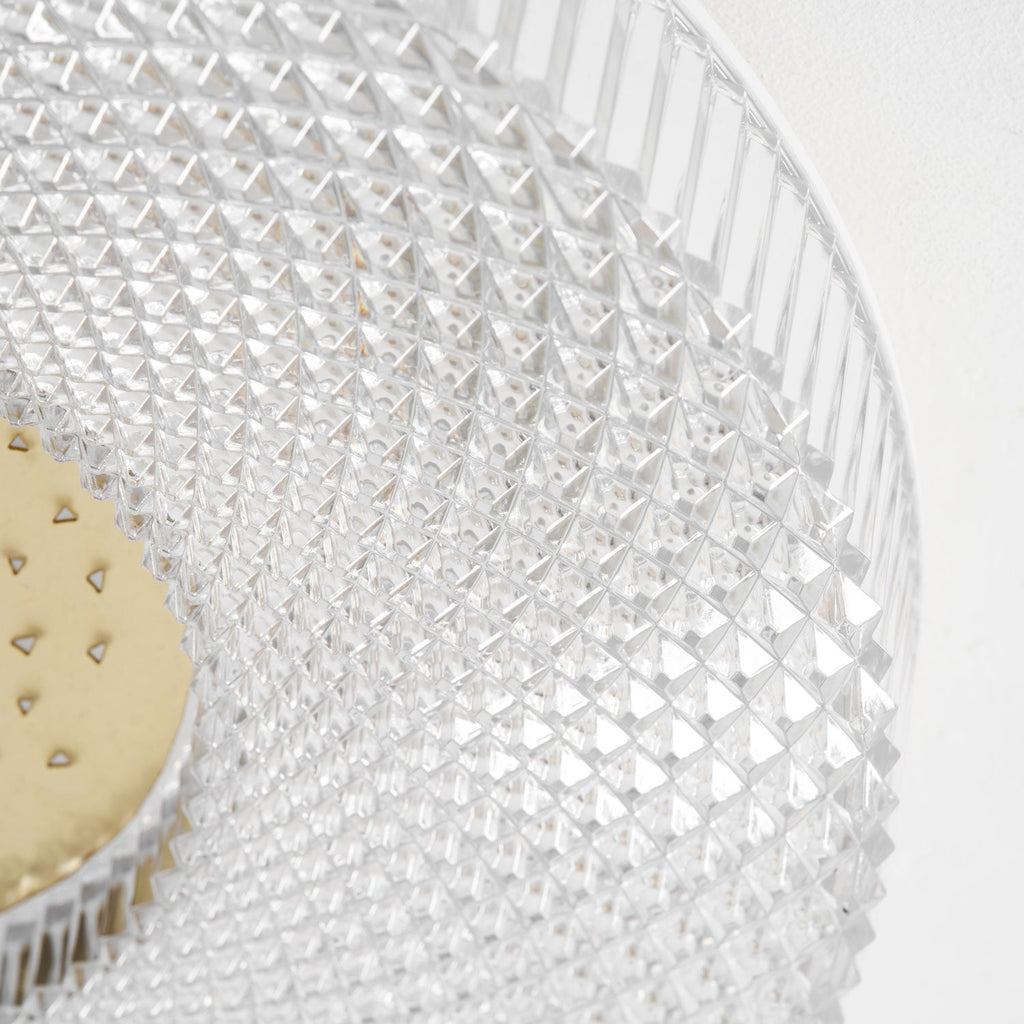 Cimona flush mount ceiling light casting an even downlight