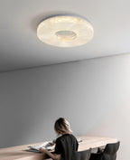 Cimona flush mount ceiling light shown from below