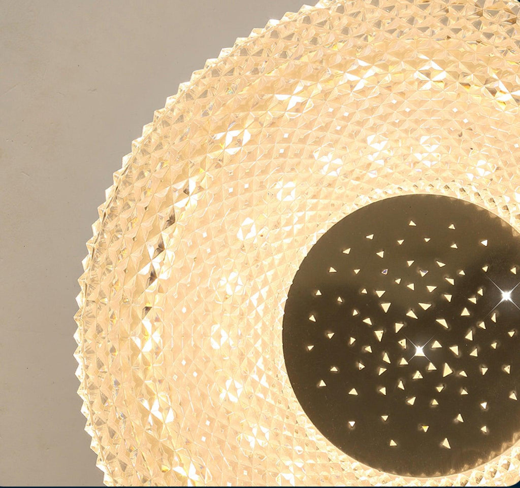 Cimona flush mount ceiling light dual-layer design lit warm