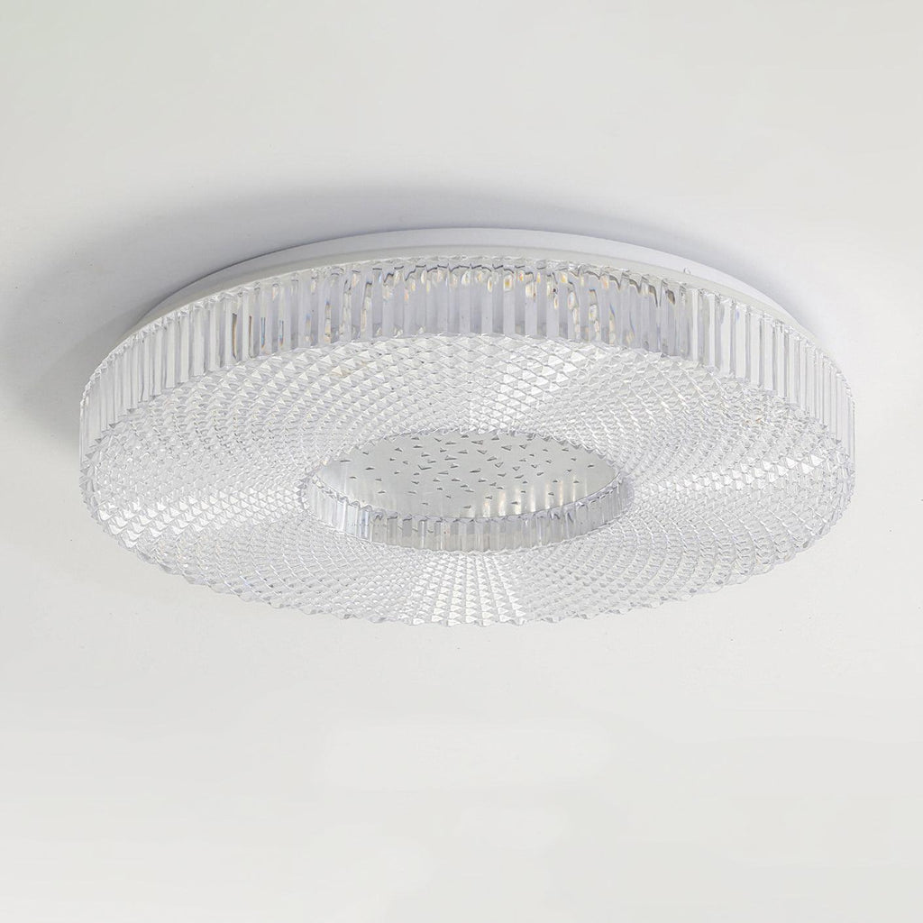 Cimona flush mount ceiling light with gold outer ring