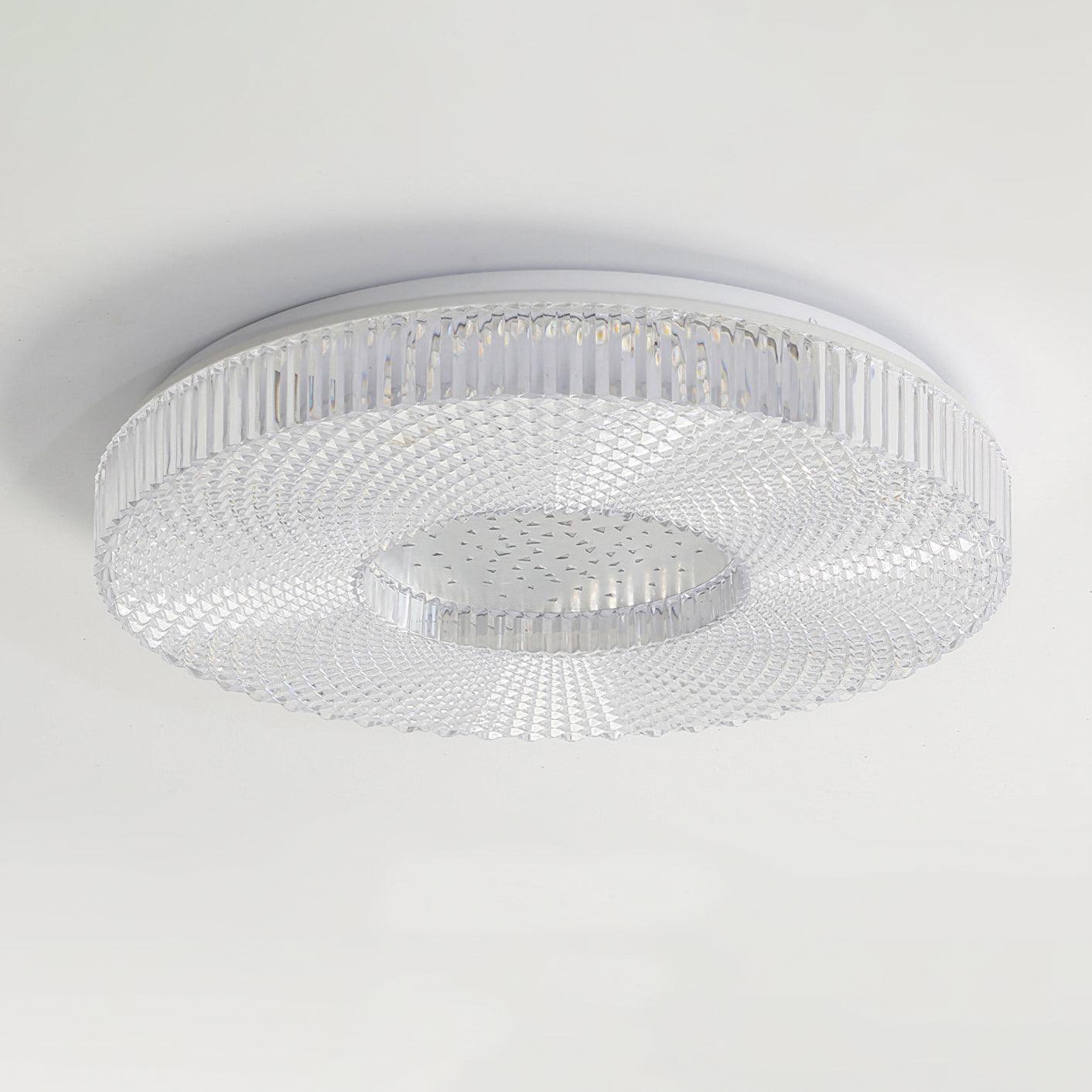 Cimona flush mount ceiling light with gold outer ring