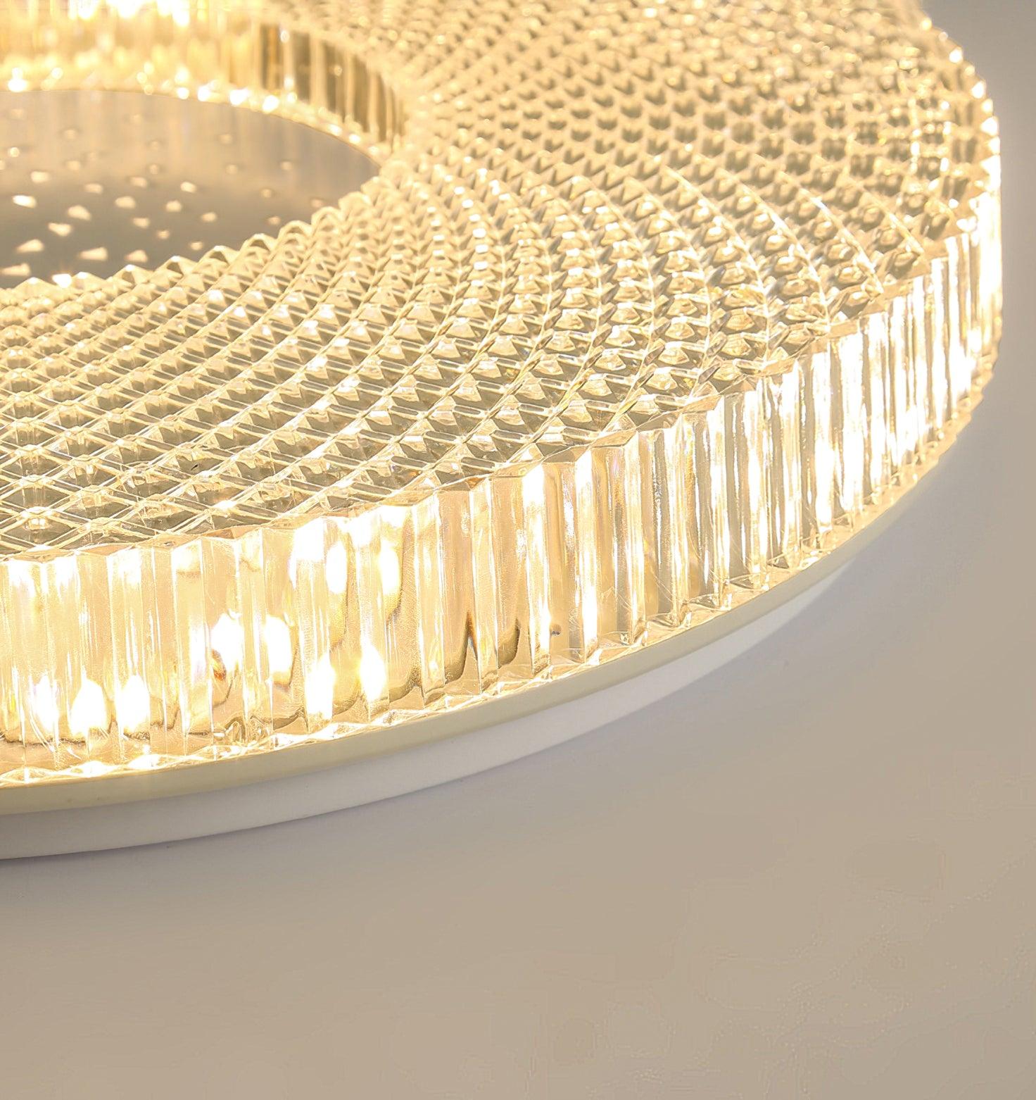 Cimona Flush Mount Ceiling Light, Dual-Layer Disc, LED, Gold or White