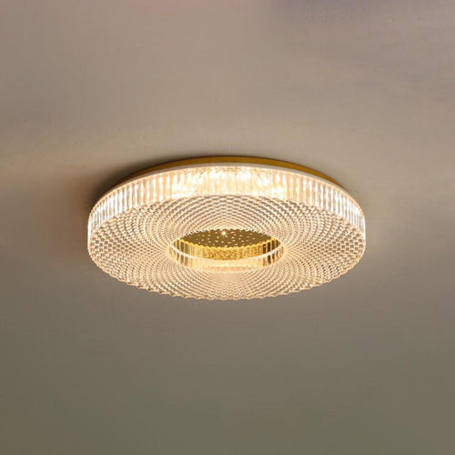 Cimona flush mount ceiling light with dual-layer disc design