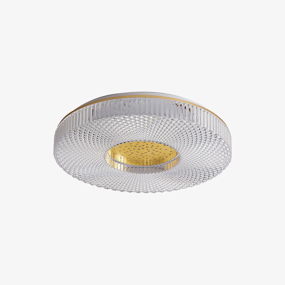 Cimona Flush Mount Ceiling Light, Dual-Layer Disc, LED, Gold or White