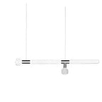 A round glass finial marks the centre of this Clérachic pendant's bare-corded bar.