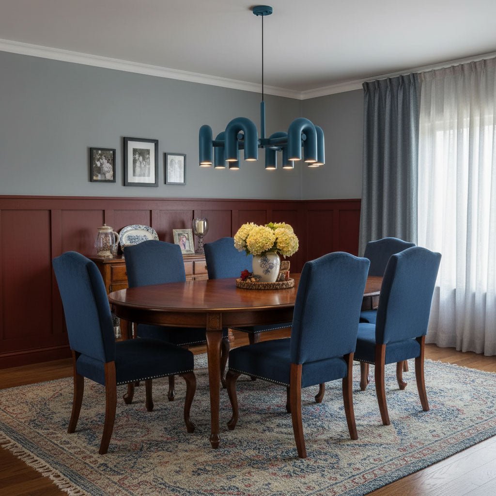 Cirkus chandelier full ring configuration over a space