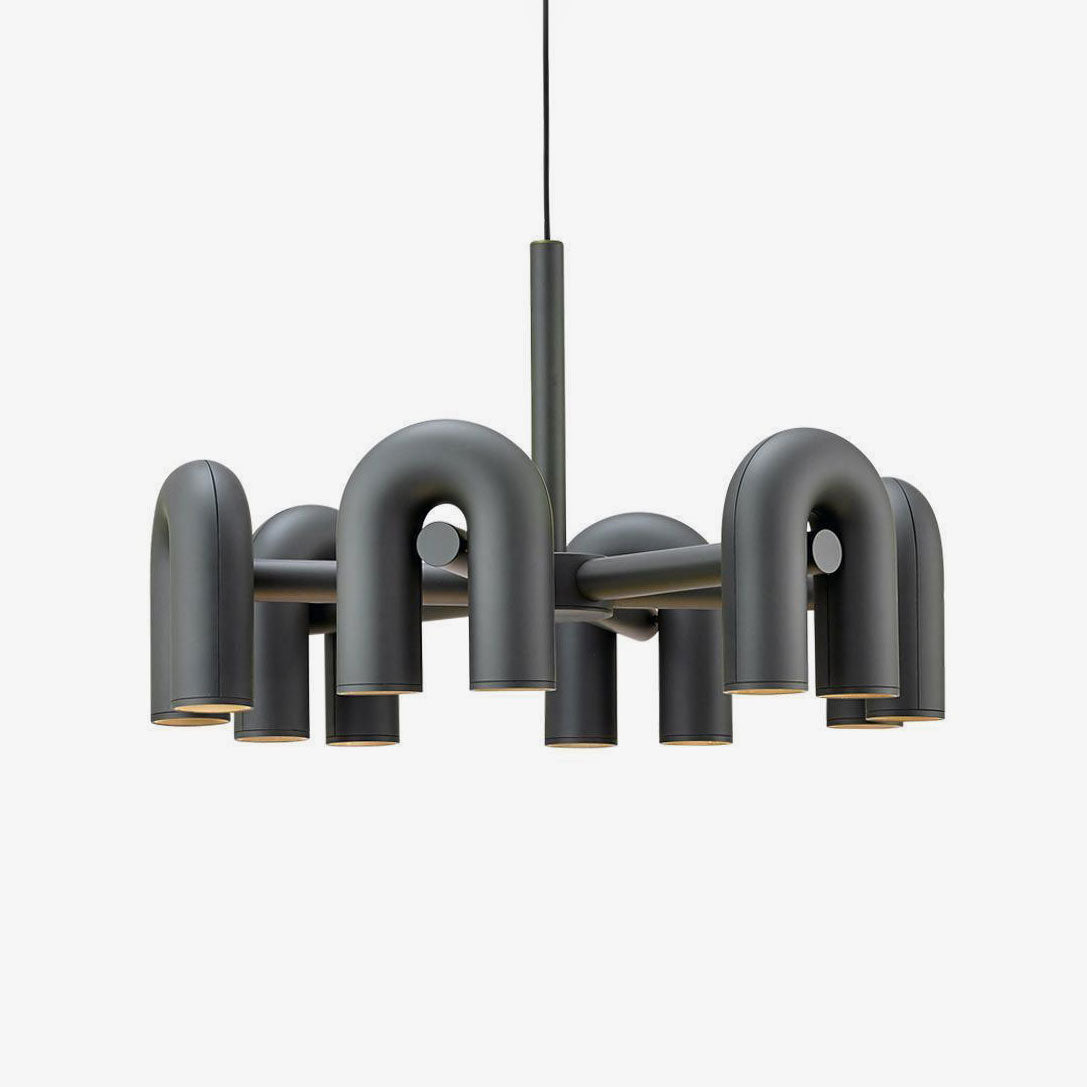 Cirkus Chandelier, integreret LED, bevægelige U-hoveder, lineær eller cirkulær