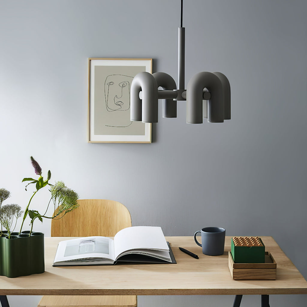 Cirkus Chandelier, integreret LED, bevægelige U-hoveder, lineær eller cirkulær