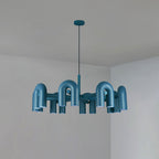 Cirkus chandelier detail of a coated U-shaped lamp head
