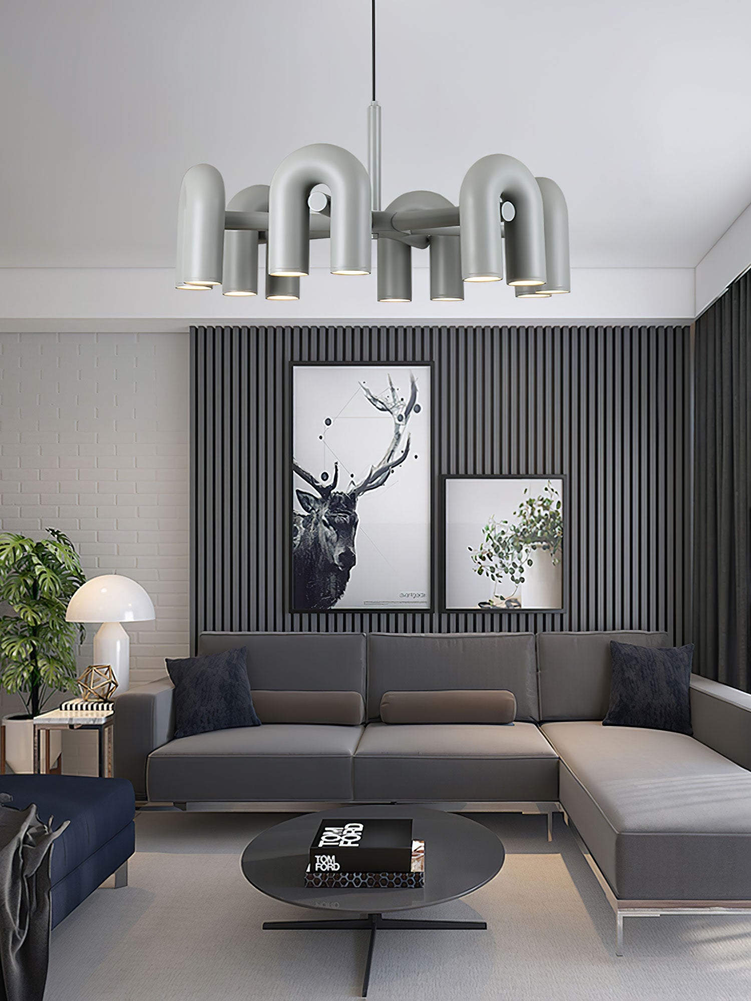 Cirkus Chandelier, integreret LED, bevægelige U-hoveder, lineær eller cirkulær