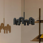 Cirkus Chandelier, integreret LED, bevægelige U-hoveder, lineær eller cirkulær