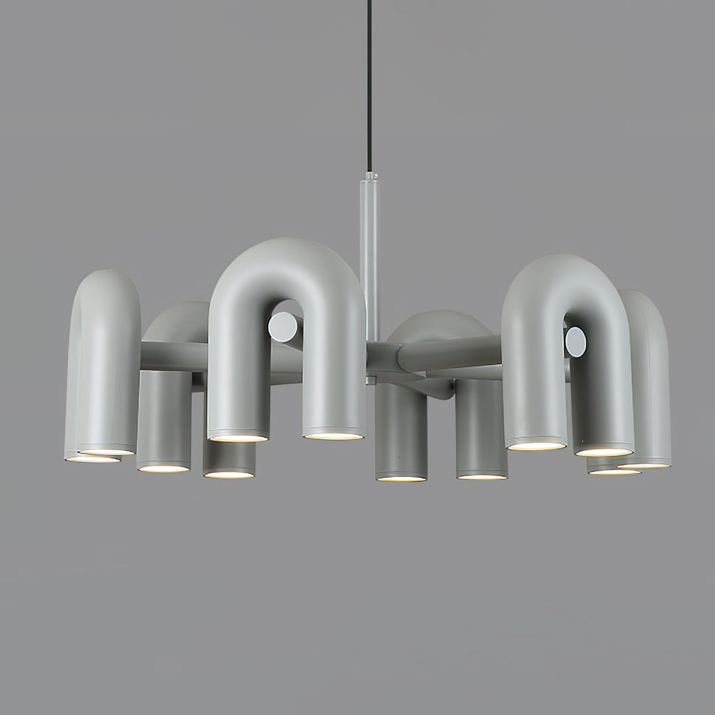 Cirkus Chandelier, integreret LED, bevægelige U-hoveder, lineær eller cirkulær