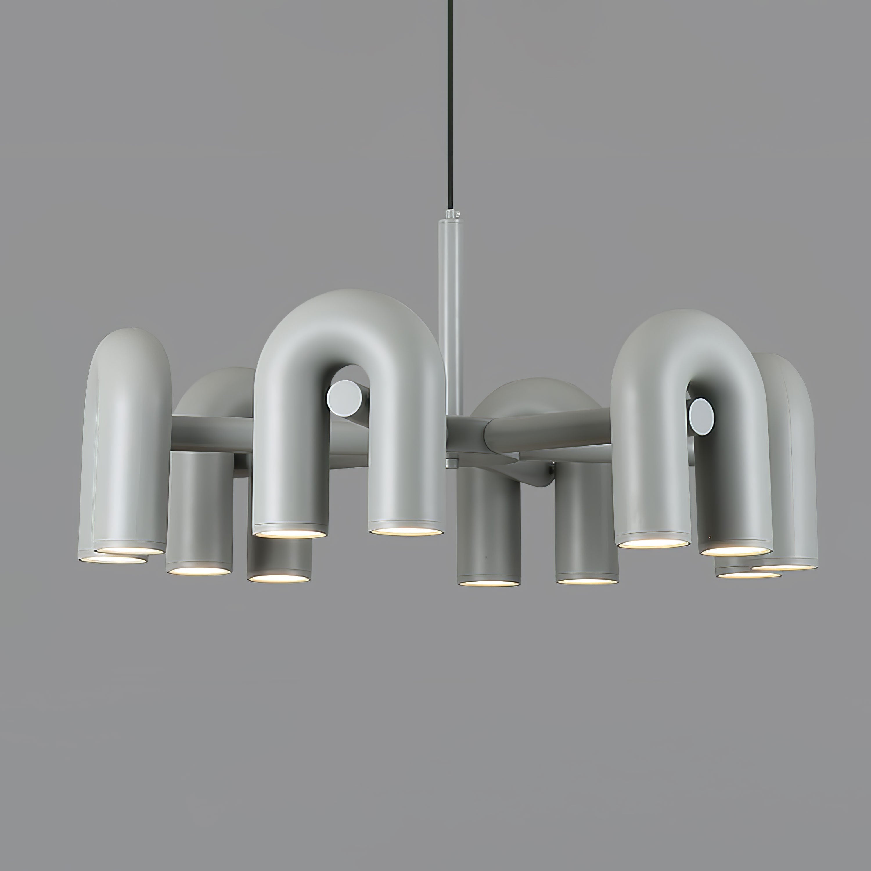Cirkus Chandelier, integreret LED, bevægelige U-hoveder, lineær eller cirkulær