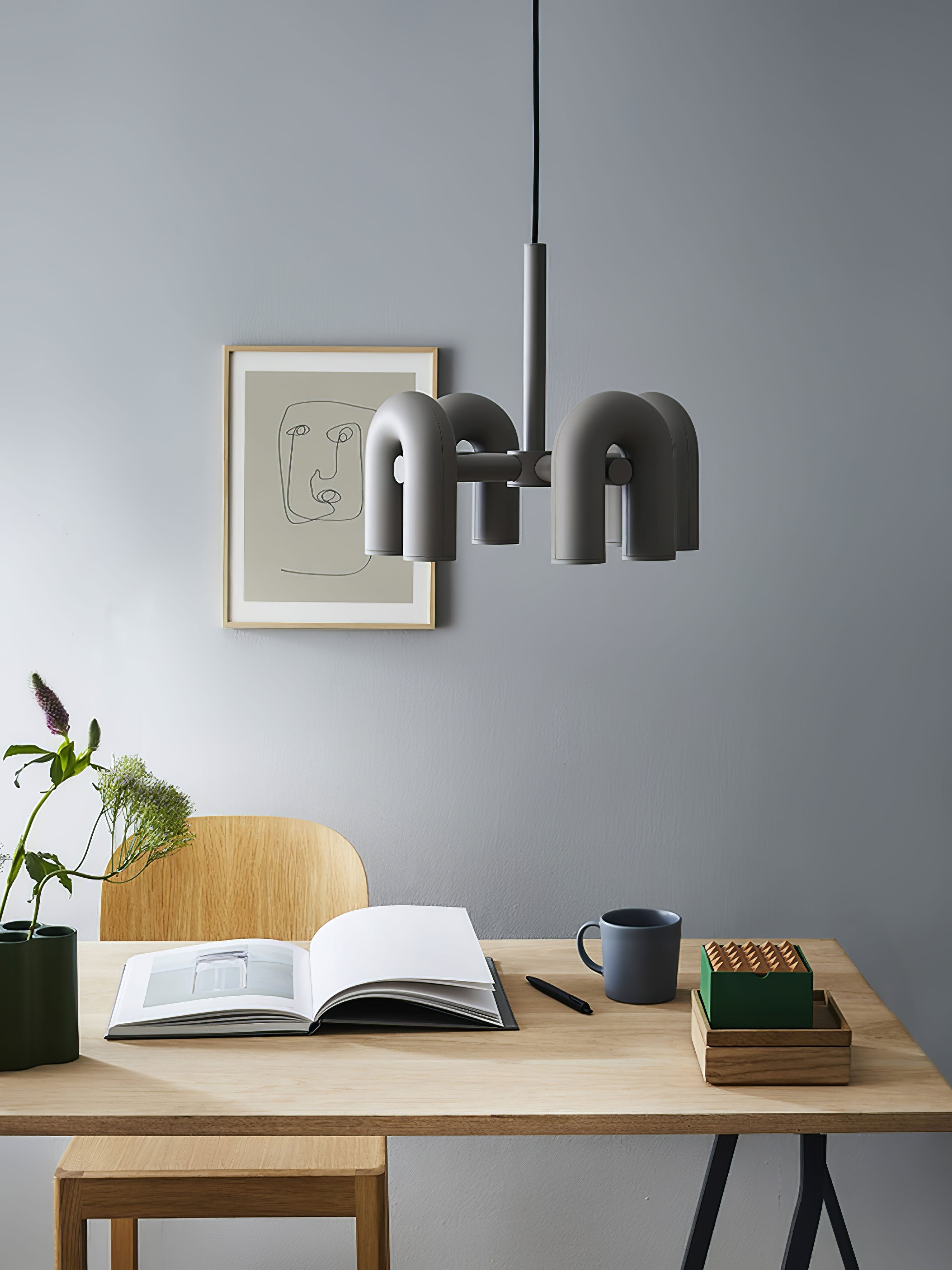 Cirkus Chandelier, integreret LED, bevægelige U-hoveder, lineær eller cirkulær