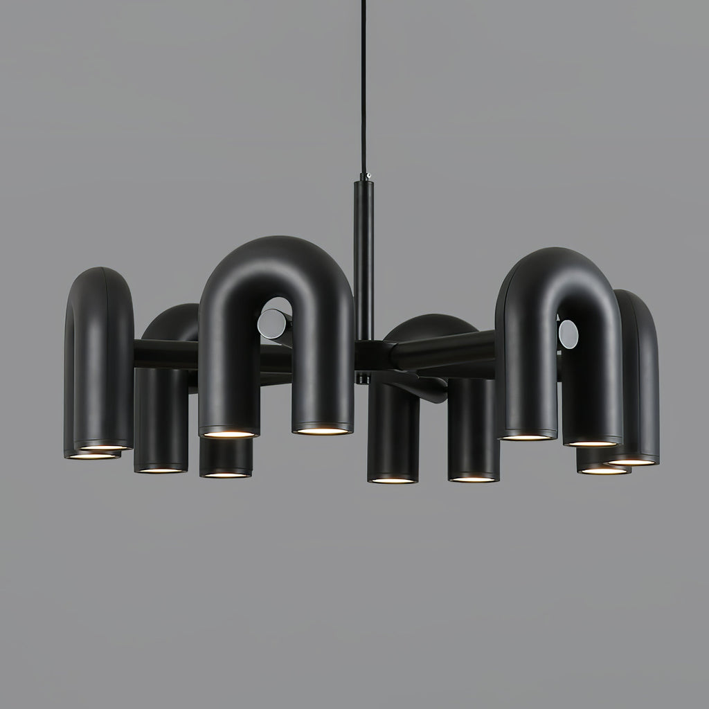 Cirkus Chandelier, integreret LED, bevægelige U-hoveder, lineær eller cirkulær