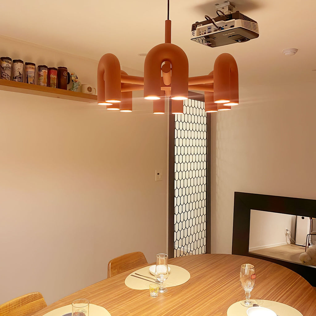 Cirkus Chandelier, integreret LED, bevægelige U-hoveder, lineær eller cirkulær