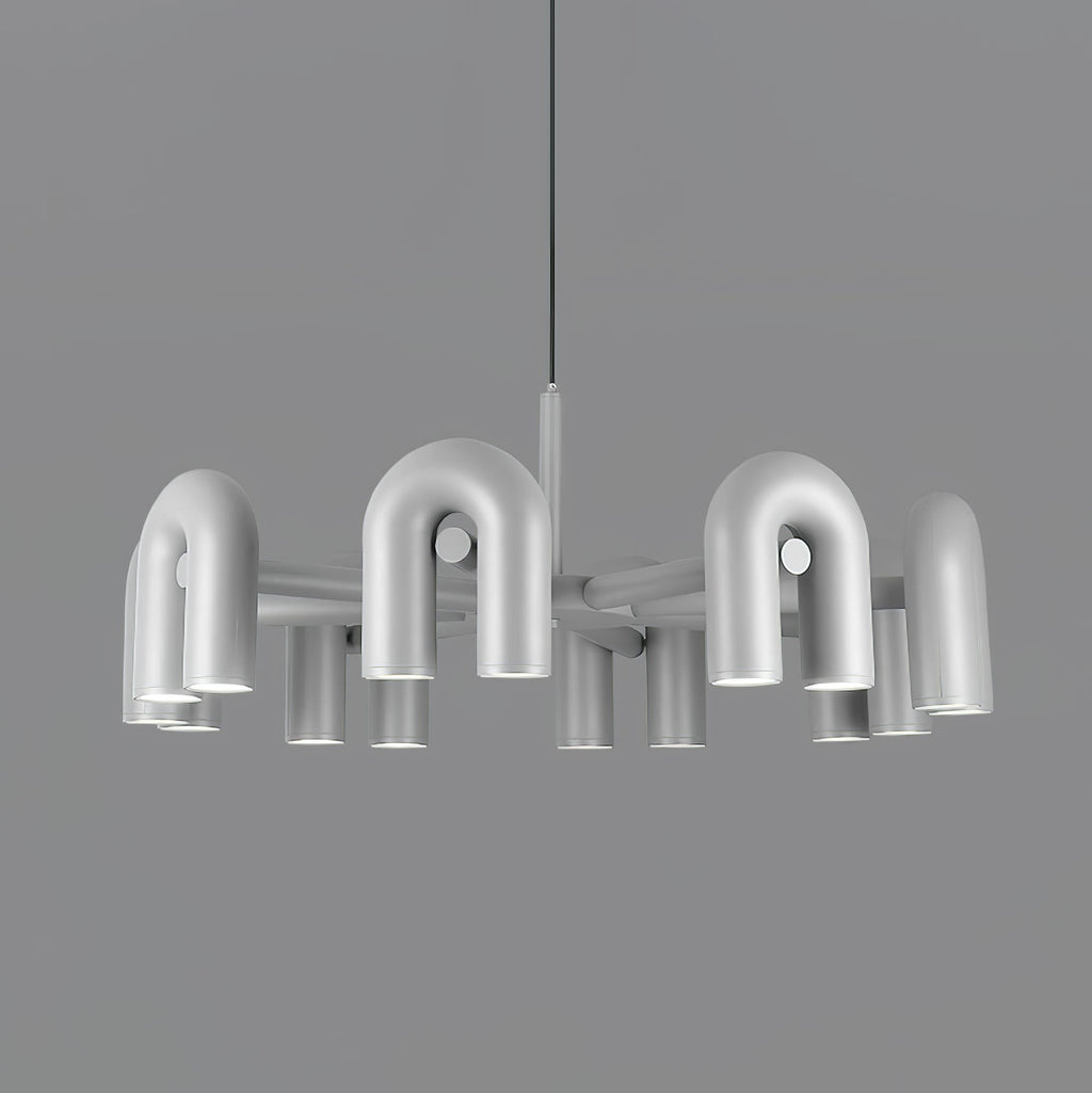 Cirkus Chandelier, integreret LED, bevægelige U-hoveder, lineær eller cirkulær