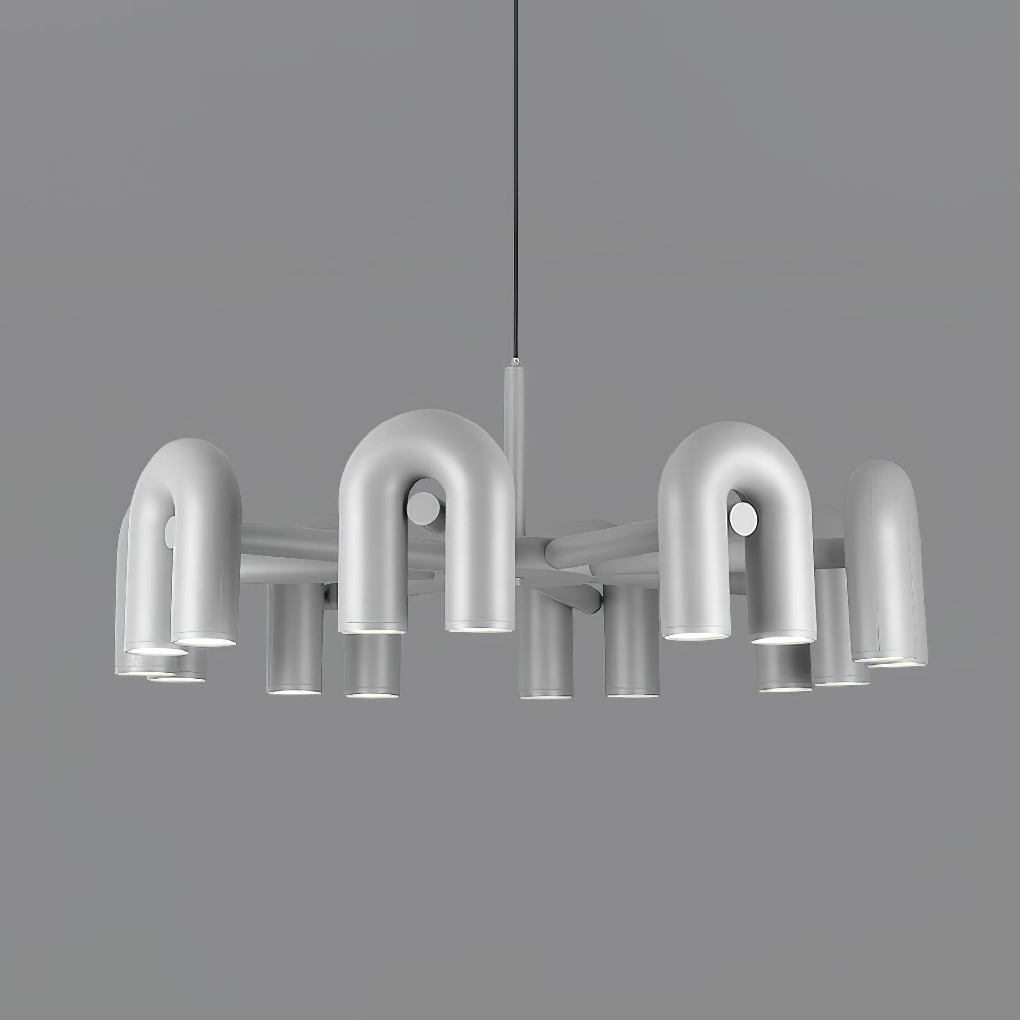 Cirkus Chandelier, integreret LED, bevægelige U-hoveder, lineær eller cirkulær