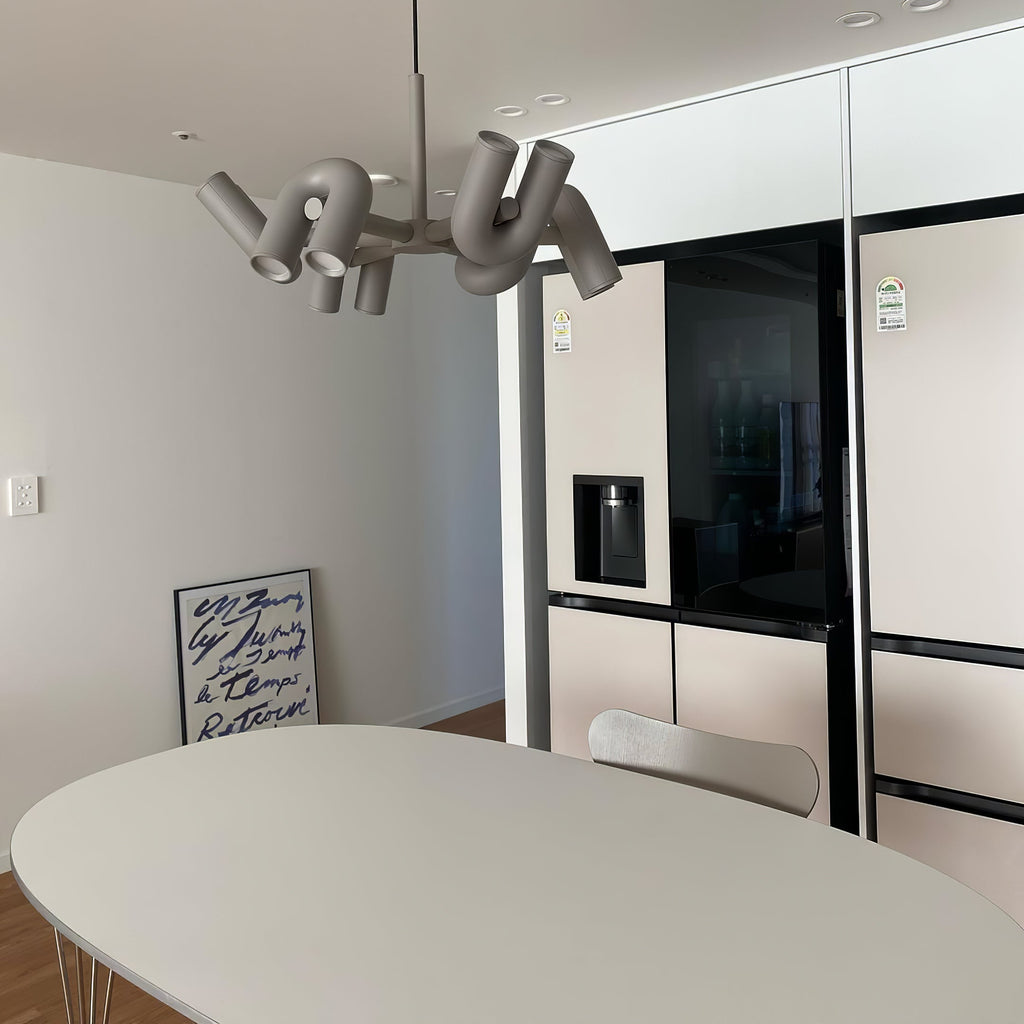 Cirkus Chandelier, integreret LED, bevægelige U-hoveder, lineær eller cirkulær
