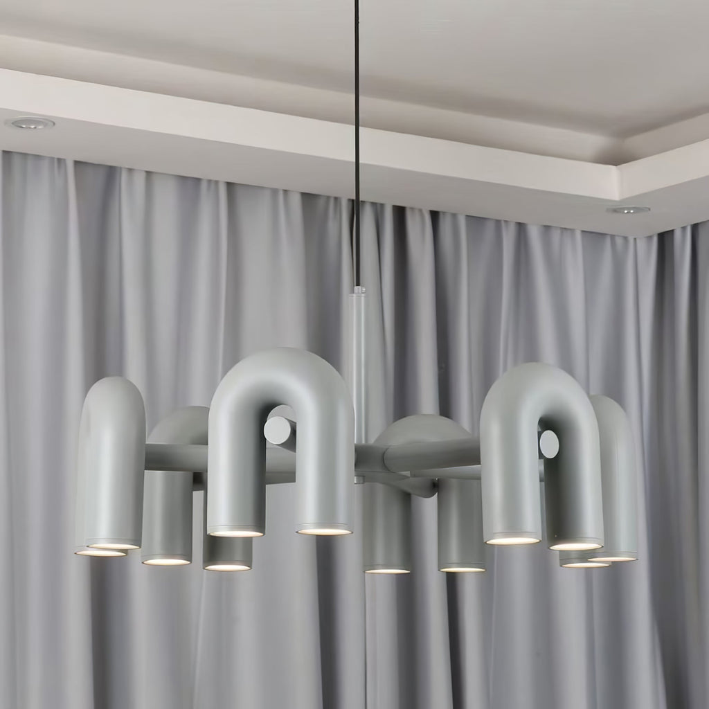 Cirkus Chandelier, integreret LED, bevægelige U-hoveder, lineær eller cirkulær